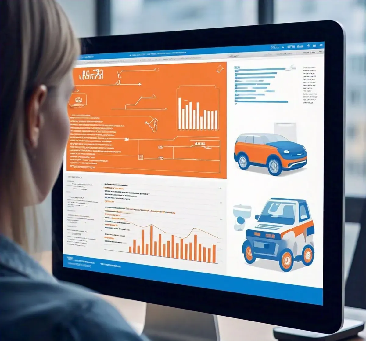 Vehicle and access monitoring on screen